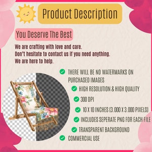 Watercolor Beach Chair Clipart Bundle, Sea Side Sunbed Clip Art Set ...