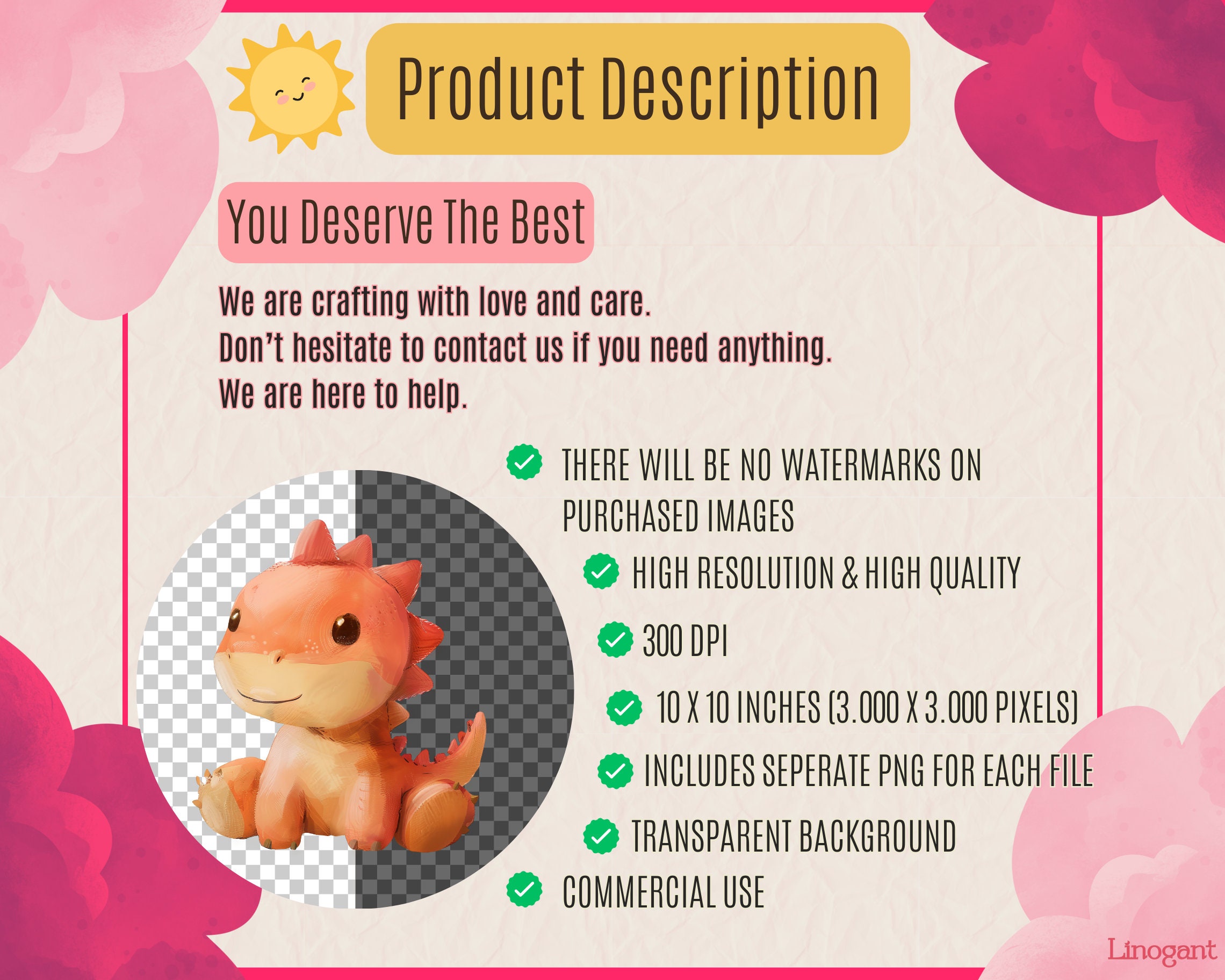 Watercolor Cute Dinosaur Clipart Bundle, Dino Nursery Decor Clip Art ...