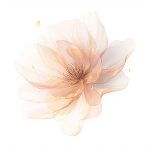 Fantastic Peach Flower Clip Art 10 High Res Watercolor JPGs for Junk Journals, Scrapbooking, Card Making, Digital Download Kit, Paper Craft