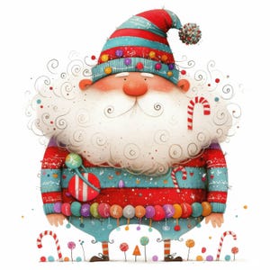 Jolly Christmas Time Clip Art 12 High Res Watercolor JPGs for Junk Journaling, Scrapbooking, Card Making, Digital Download, Fantasy, Holiday