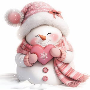 17 Watercolor Festive Snowman Clipart, Holiday Winter Character Illustration, Printable Watercolor Clipart, High Quality JPG, Paper Craft