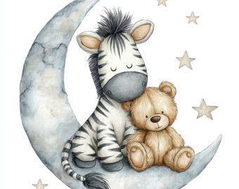 13 süsse Baby Zebras Clipart Bundle, entzückende Zebra Safari Illustration, druckbare Aquarell Cliparts, hochwertige JPG Papiermodelle