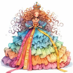 Quirky Fairy Godmother Clip Art 10 High Res Watercolor JPGs Junk Journaling, Scrapbooking, Card Making, Digital Download, Fantasy, Whimsical