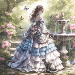 12 Elegant Victorian Lady Clipart | Printable Watercolor Illustrations | High Quality JPGs | Digital Download | Paper Craft | Junk Journals