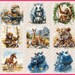 Watercolor Cute Mother and Baby Animals Clipart Bundle, Mom and Baby ...