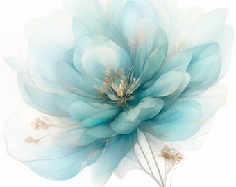 Gorgeous Abstract Flower Clip Art 10 High Res Watercolor JPGs for Junk Journaling, Scrapbooking, Card Making, Digital Download Craft