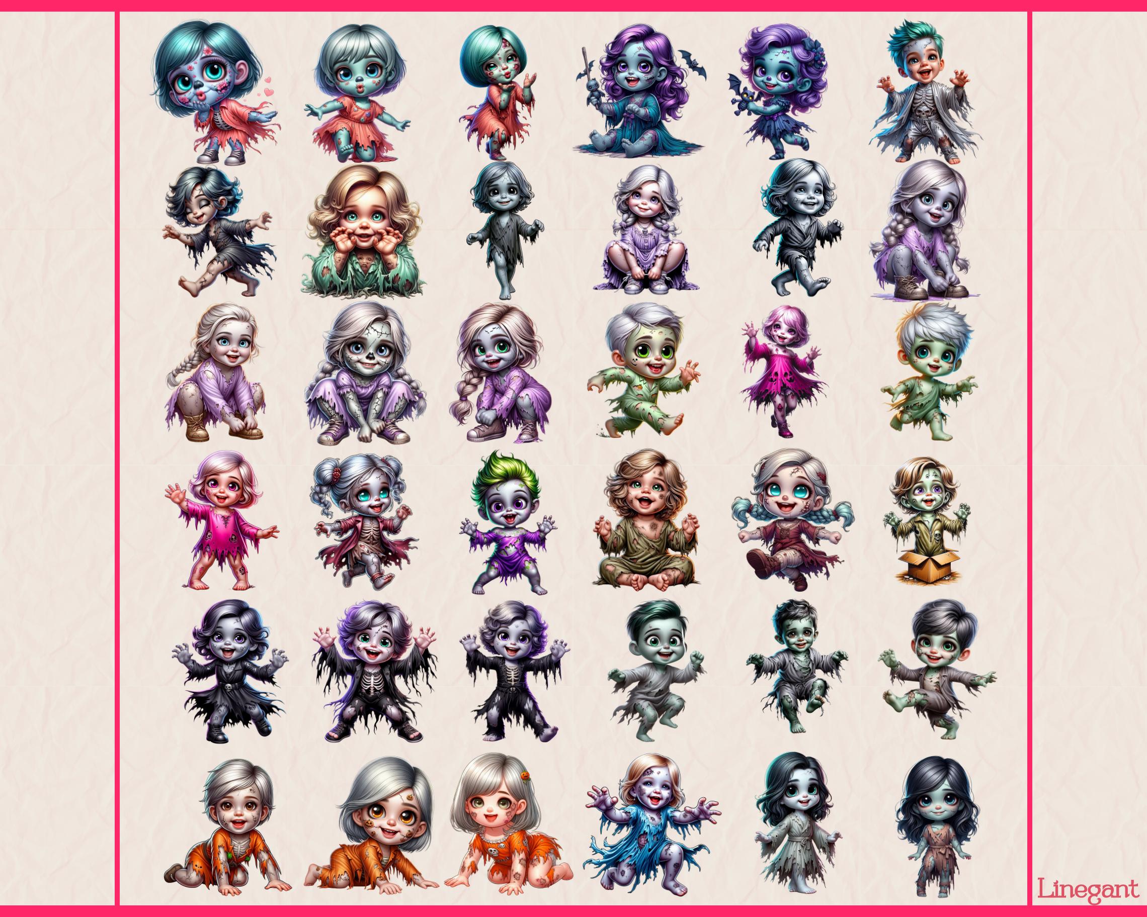 37 PNG Zombie Children Clipart, Cute Zombie, Halloween Baby Toddler ...
