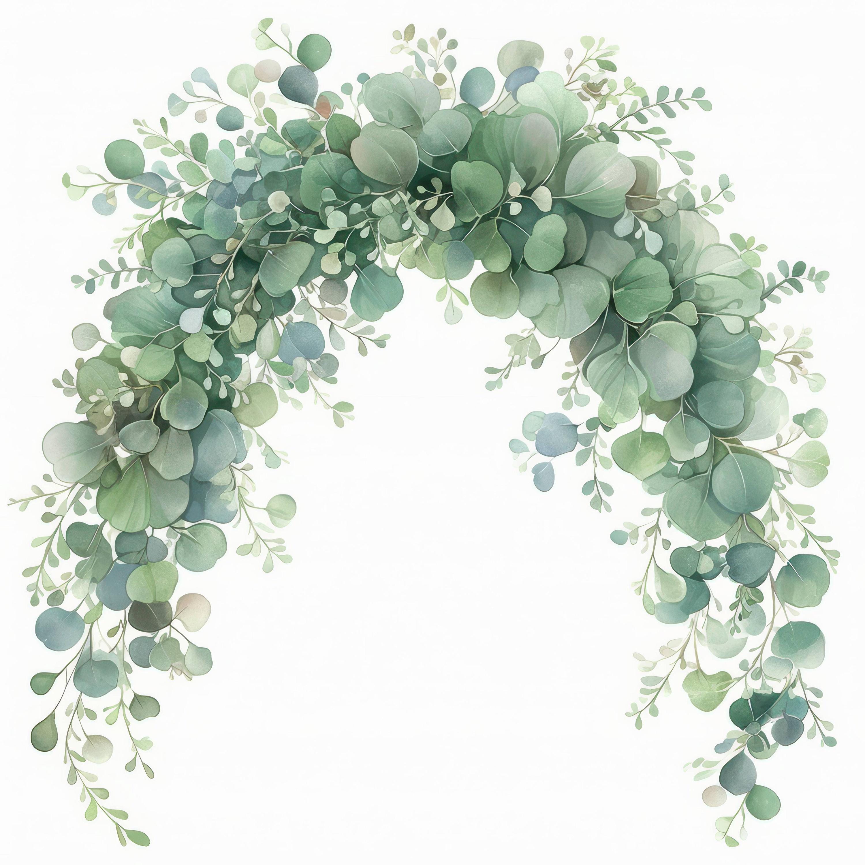 12 Greenery Leaves Arch Clipart Bundle, Invitation Decor Design ...