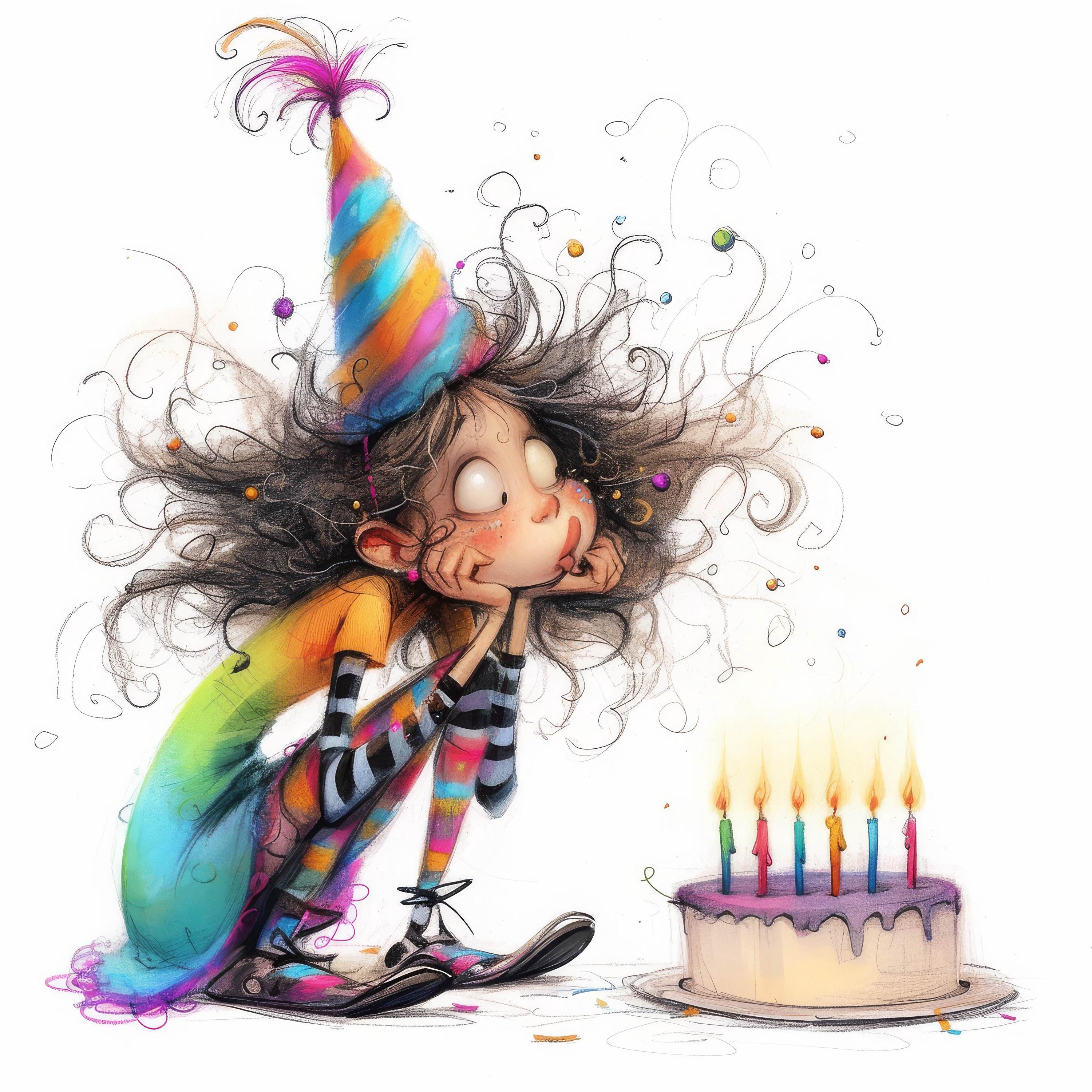 Quirky Blow Out the Candle Clipart 12 High Res Watercolor Jpgs Junk  Journals, Scrapbook, Card Making, Digital Download, Fantasy, Whimsical -  Etsy, image size:3000x3000