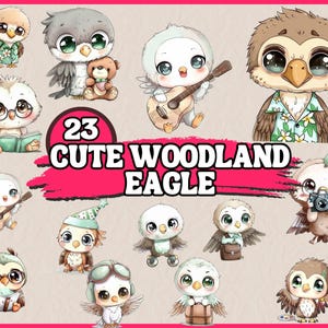 23 PNG Joli clipart aigle des bois, clipart aigle avec sac, chapeau, casquette des cliparts | Illustrations aquarelles d'aigle | Téléchargement facile Utilisation commerciale