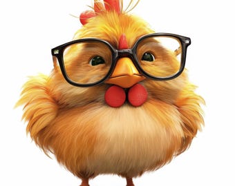 14 Funny Chicken Clipart Bundle, Farm Animal Humor Illustration, Printable Watercolor Clipart, High Quality JPG, Paper Craft, Junk Journals