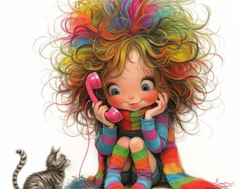 Quirky Telephone Clip Art 10 High Res Watercolor JPGs for Junk Journaling, Scrapbooking, Card Making, Digital Download, Fantasy, Phone Booth