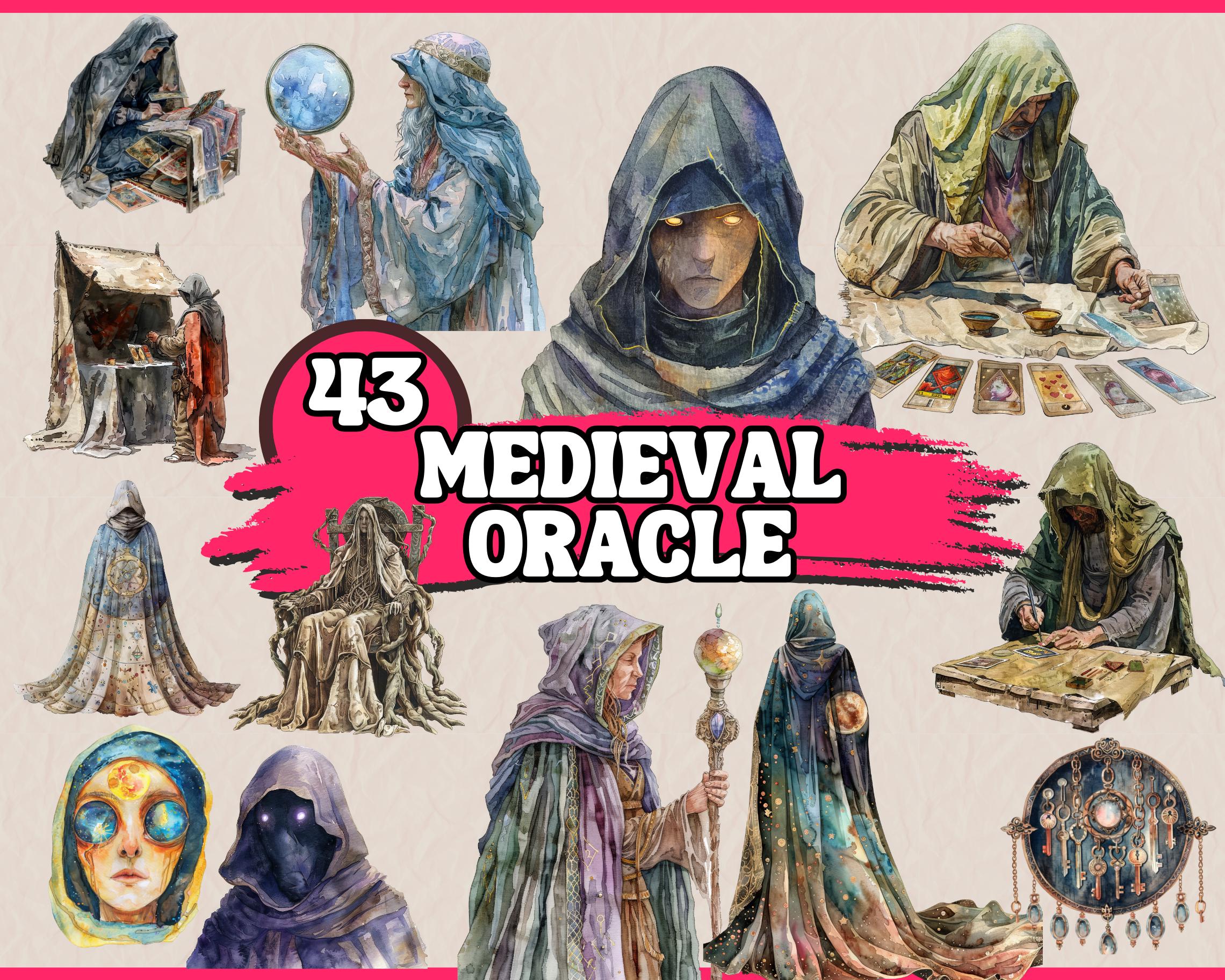 Medieval Oracle 43 PNG Medieval Oracle Clipart, Historical Fortune Teller Art Set ...