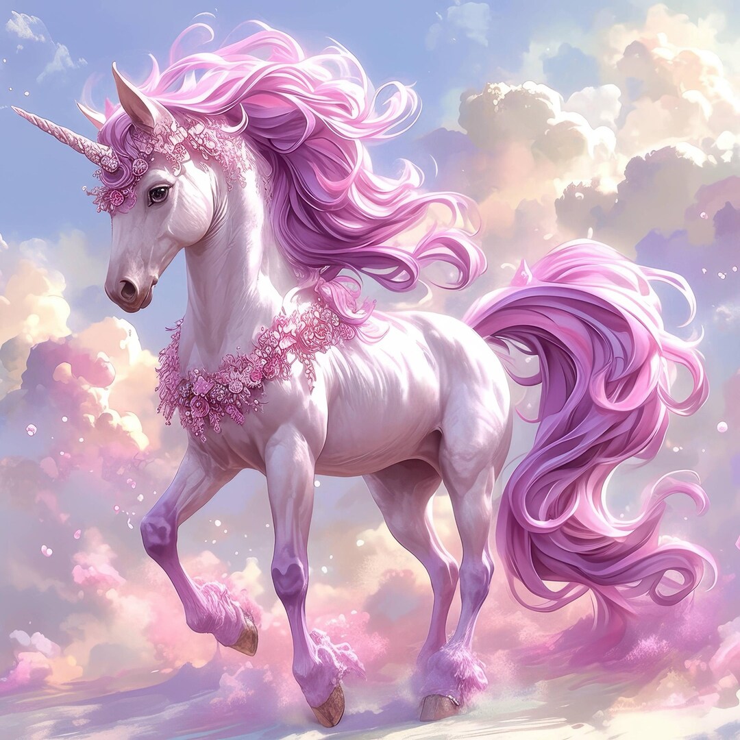 エレガントなユニコーンのクリップアート10点セット、ファンタジー