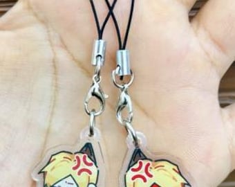 Leon Kennedy charm keychain! RE4 Leon acrylic keychain/ Resident evil keychain
