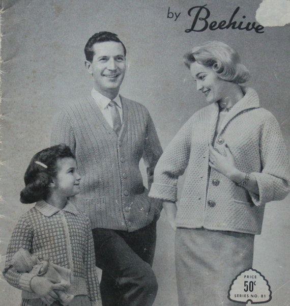 1047 Ladies Girls Chunky Jacket 28-42/" Vintage Knitting Pattern