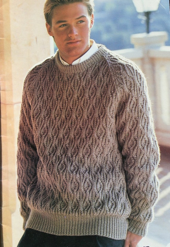 Knitting Patterns Men Sweaters His Favourite Knits Beehive | Etsy