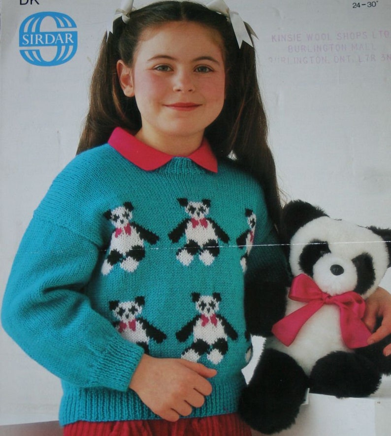 Double Knitting Aran Pattern Jumper Cardigan Wool Baby Items 61-76 cm 24-30 in.