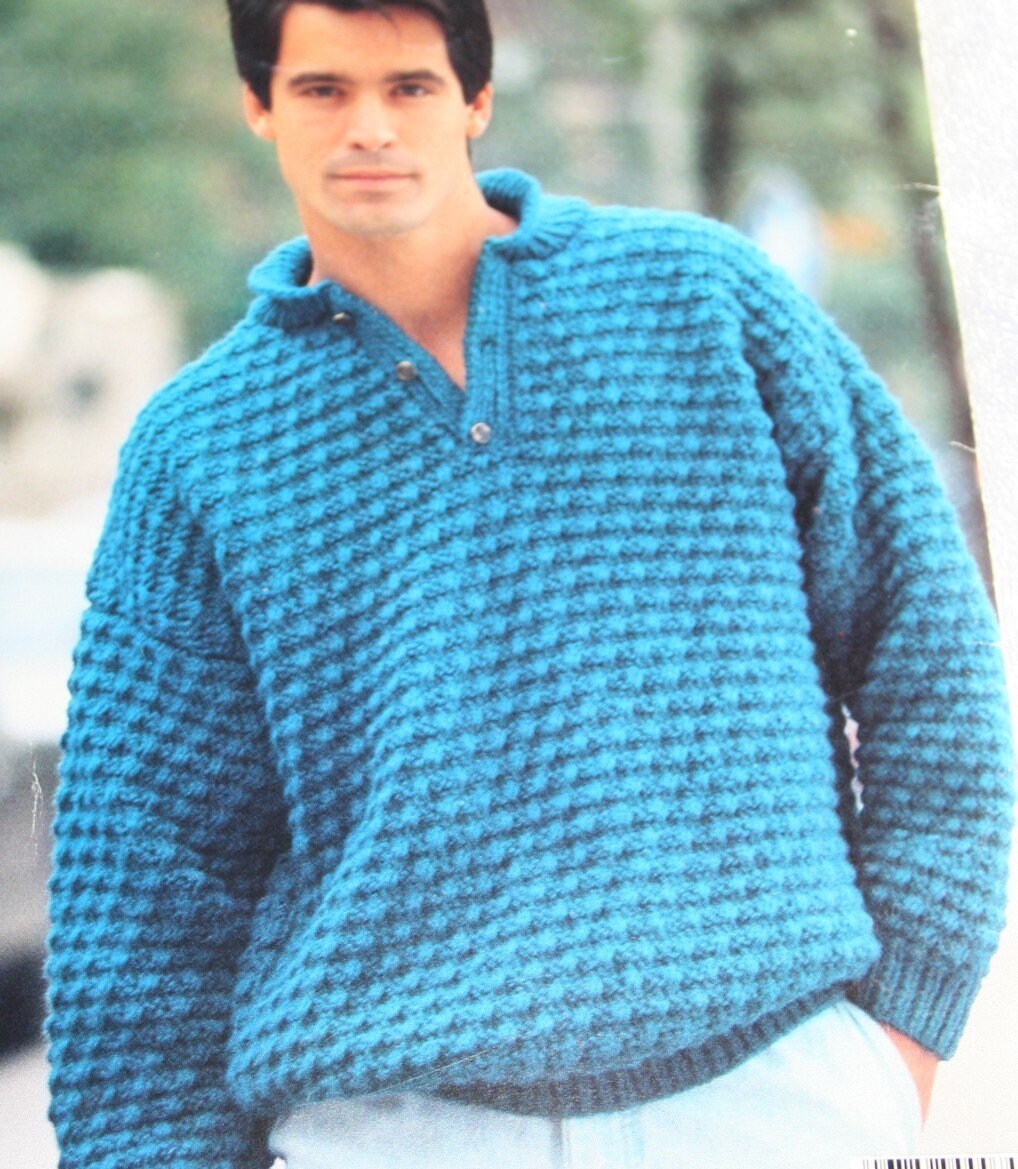 Sweater Knitting Patterns Chunky News Beehive Patons 491 | Etsy