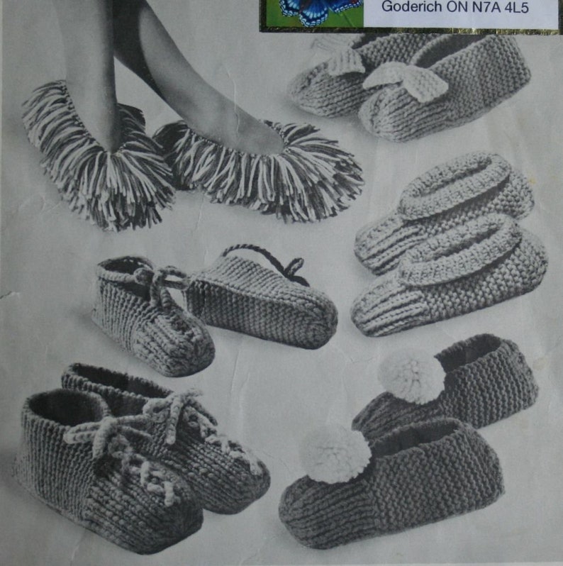 Beehive Patons 304 Speedy Slippers Worsted or Bulky Weight Yarn for