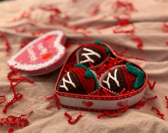 Crochet Chocolate Strawberries