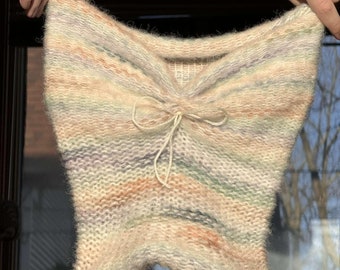 Knitted Fuzzy Tube Top