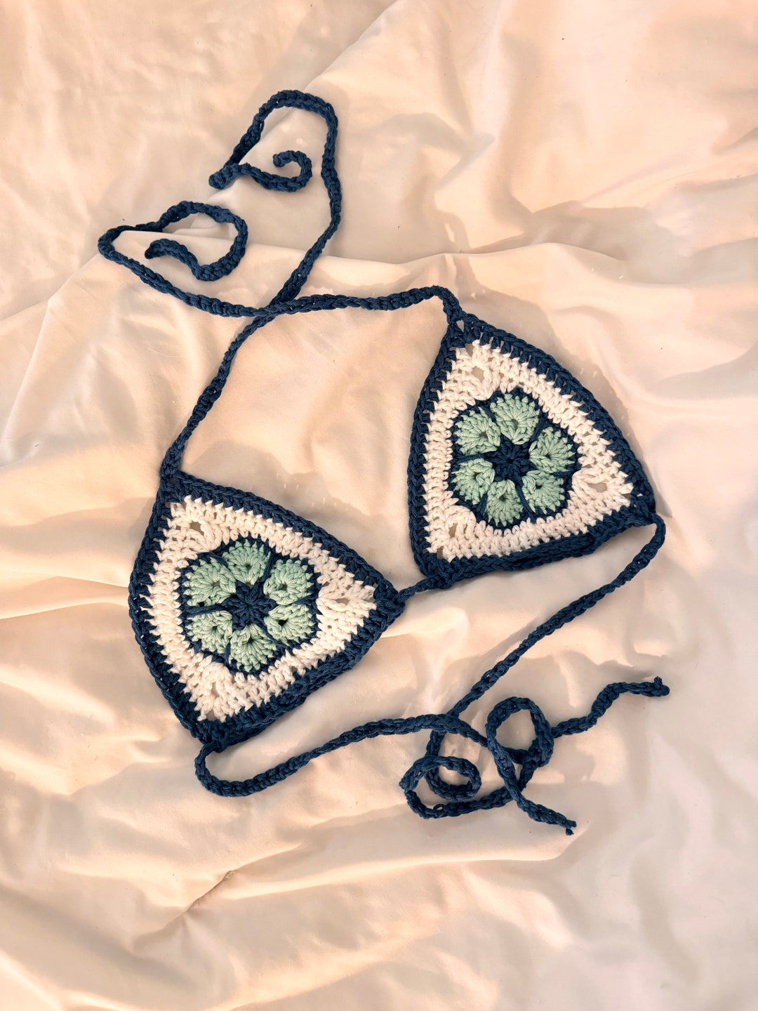 Crochet FlowerTop Etsy