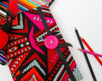 Cuaderno diario de escritura colorida Pink Black diario diario en blanco diario de dibujo diario diario geométrico rosa botón geometría africana