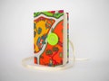 Colorful children's journal notebook diary handmade fabric journal bound with blank paper, Colorful map pattern new born new mother gifts product logo