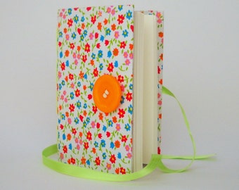 White Journal notebook diary colorful flowers Personal wrap journal Handmade memories books unlined journal Personal diary gift for women