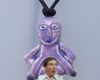 SHEELA-NA-GIG Handmade Ceramic Pendant Necklace – with veggie cord - nsfw/18+