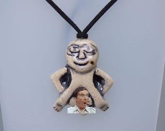 SHEELA-NA-GIG Handmade Ceramic Pendant Necklace – with veggie cord - nsfw/18+