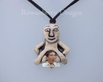 SHEELA-NA-GIG Handmade Ceramic Pendant Necklace – with veggie cord - nsfw/18+