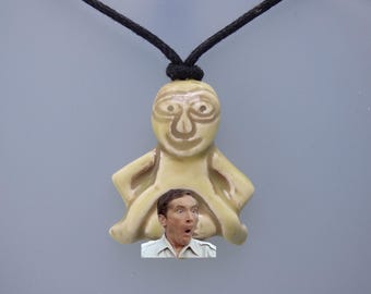 SHEELA-NA-GIG Handmade Ceramic Pendant Necklace – with veggie cord - nsfw/18+