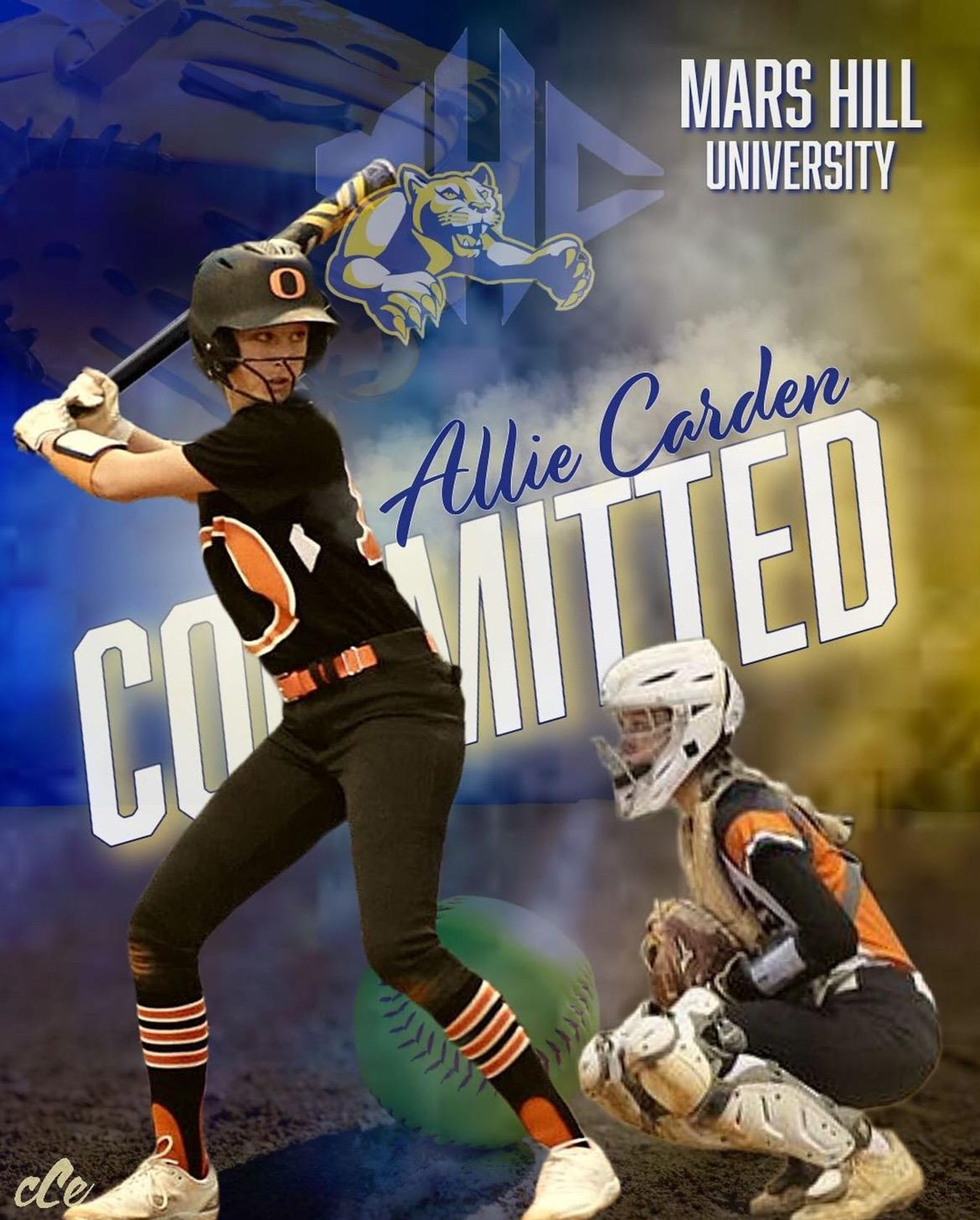 College Commitment Announcement Graphics: School Color Blend - Etsy