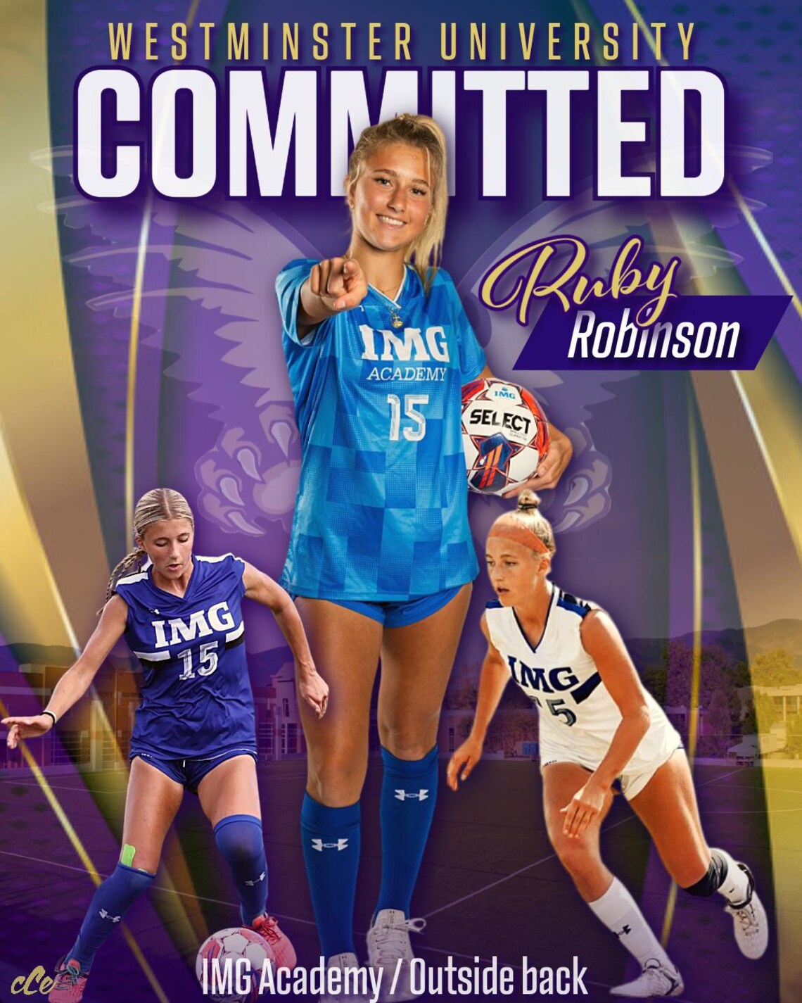 College Commitment Announcement Graphics: School Color Blend - Etsy