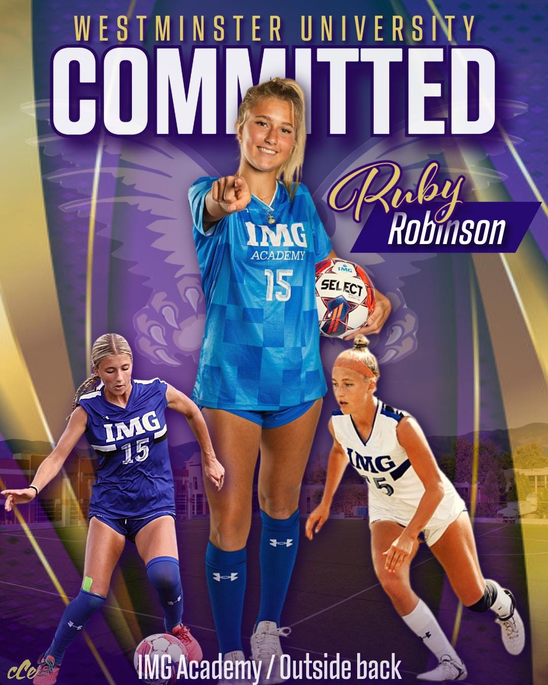 College Commitment Announcement Graphics: School Color Blend - Etsy