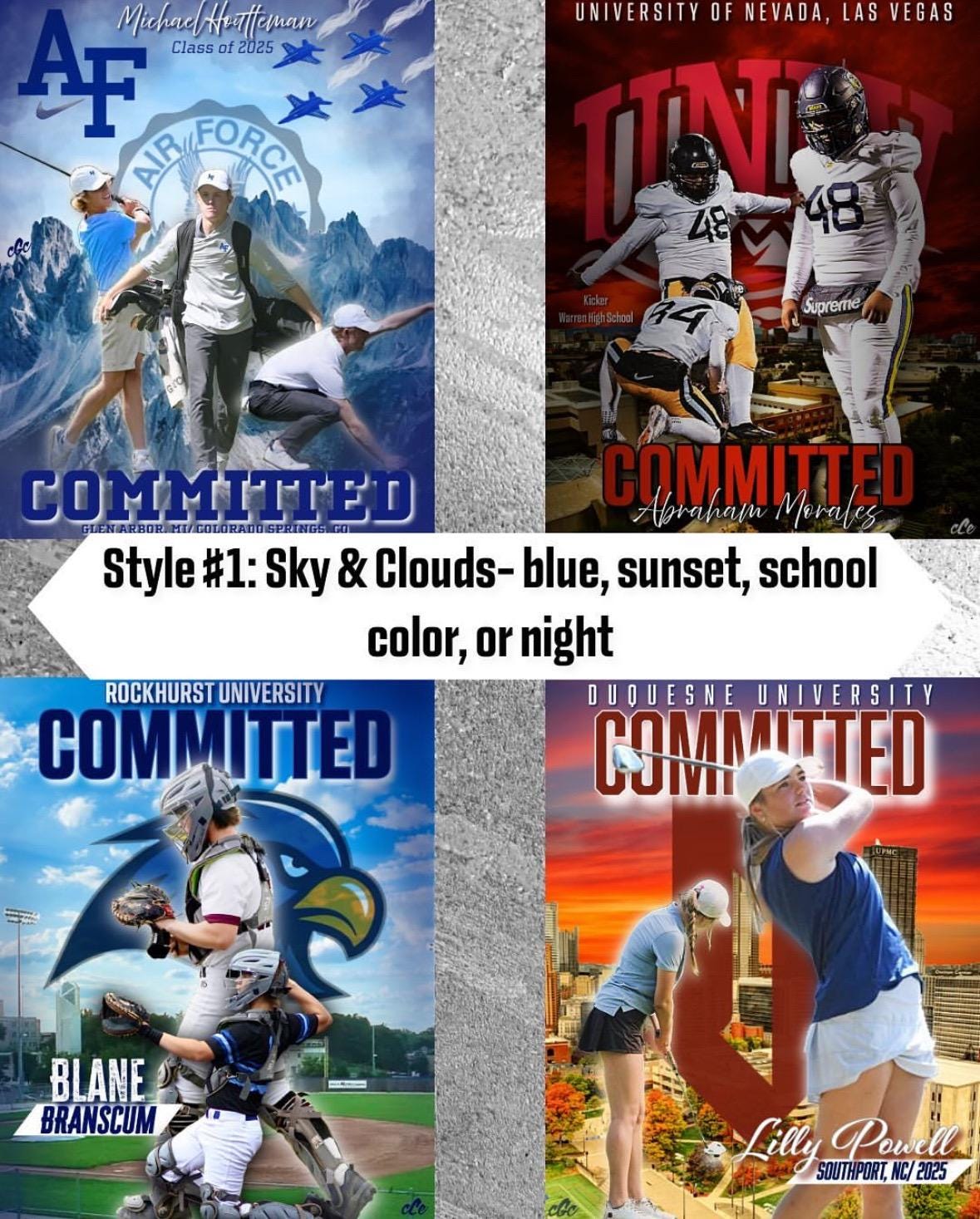 College Commitment Announcement Graphics - Etsy
