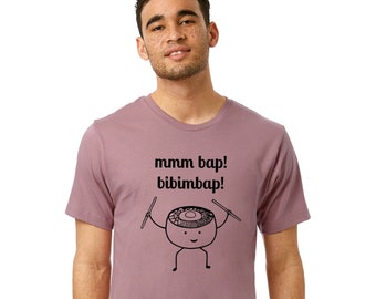 Bibimbap tshirt, kawaii rice bowl t shirt, Korean food, gift for foodie, Seoul food