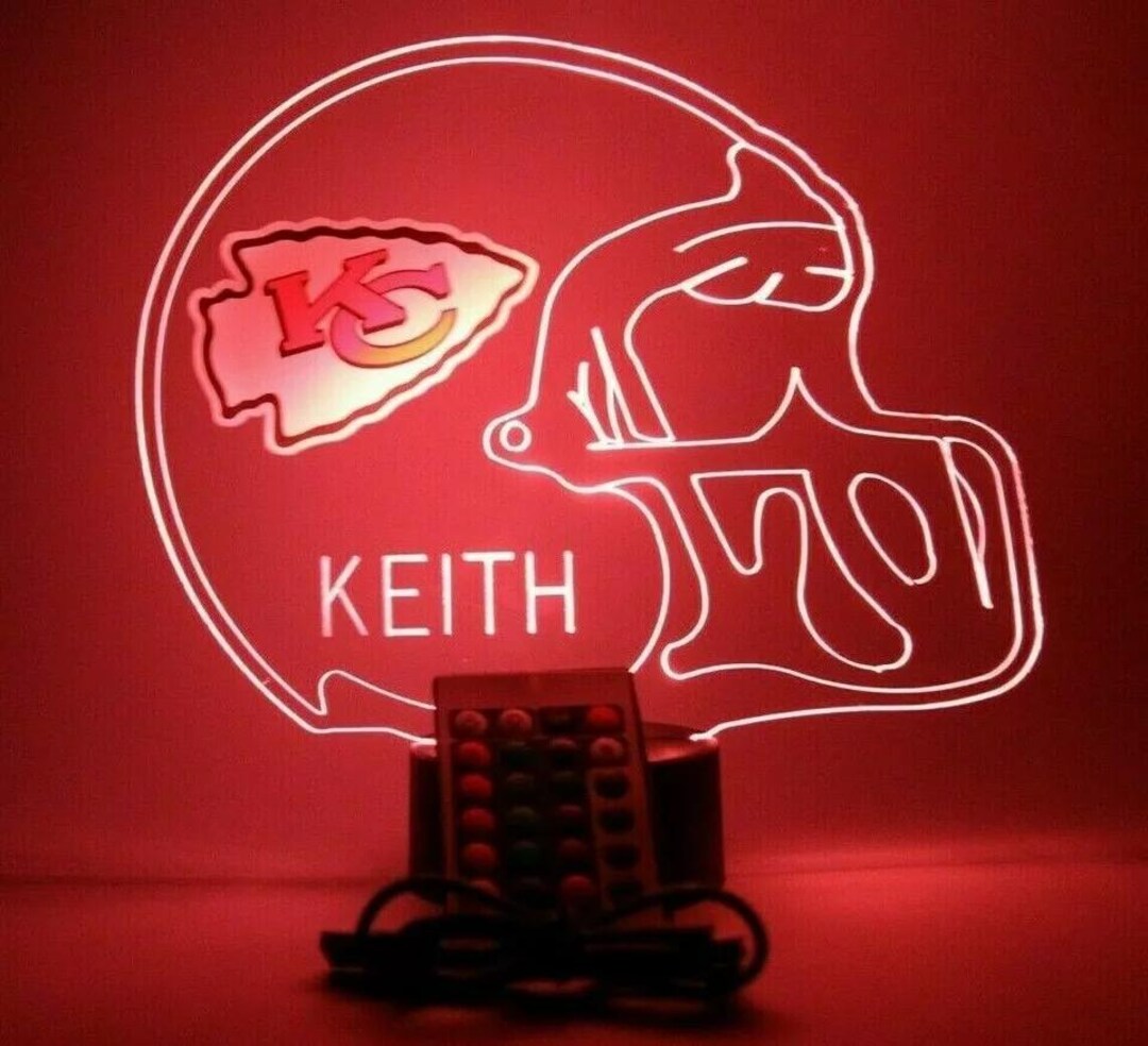 Night Light up LED Table Lamp American Football Fan Sports Player Team ...