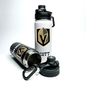 Personalized Name Custom American Pro Hockey Name Stainless Steel Insulated 18/32oz Hydro Sports Water Bottle Drinks Keeps Cold for 24 Hours