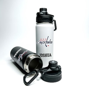 Nom personnalisé Nom personnalisé American Pro Hockey Nom de la bouteille d&#39;eau de sport hydrophobe isolée en acier inoxydable de 18/32 oz qui garde le froid pendant 24 heures