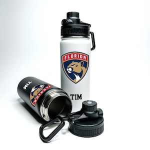 Nom personnalisé Nom personnalisé American Pro Hockey Nom de la bouteille d&#39;eau de sport hydrophobe isolée en acier inoxydable de 18/32 oz qui garde le froid pendant 24 heures