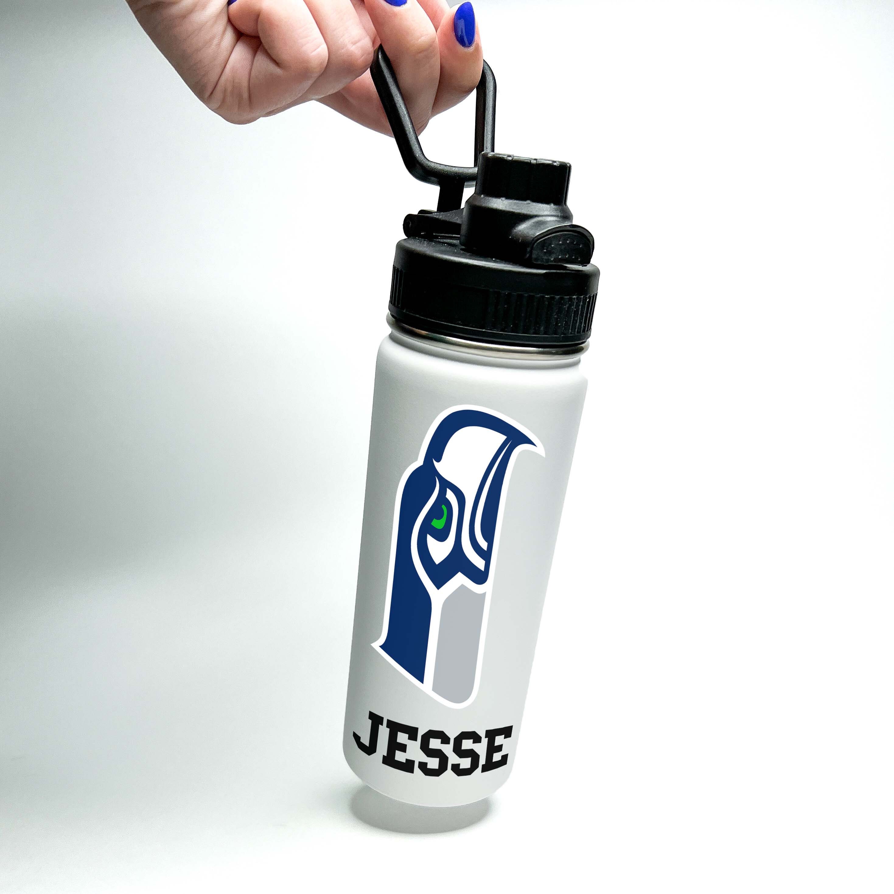 Discover Personalized Name Custom American Pro Football Name Stainless Steel Water Bottles Sports Lid