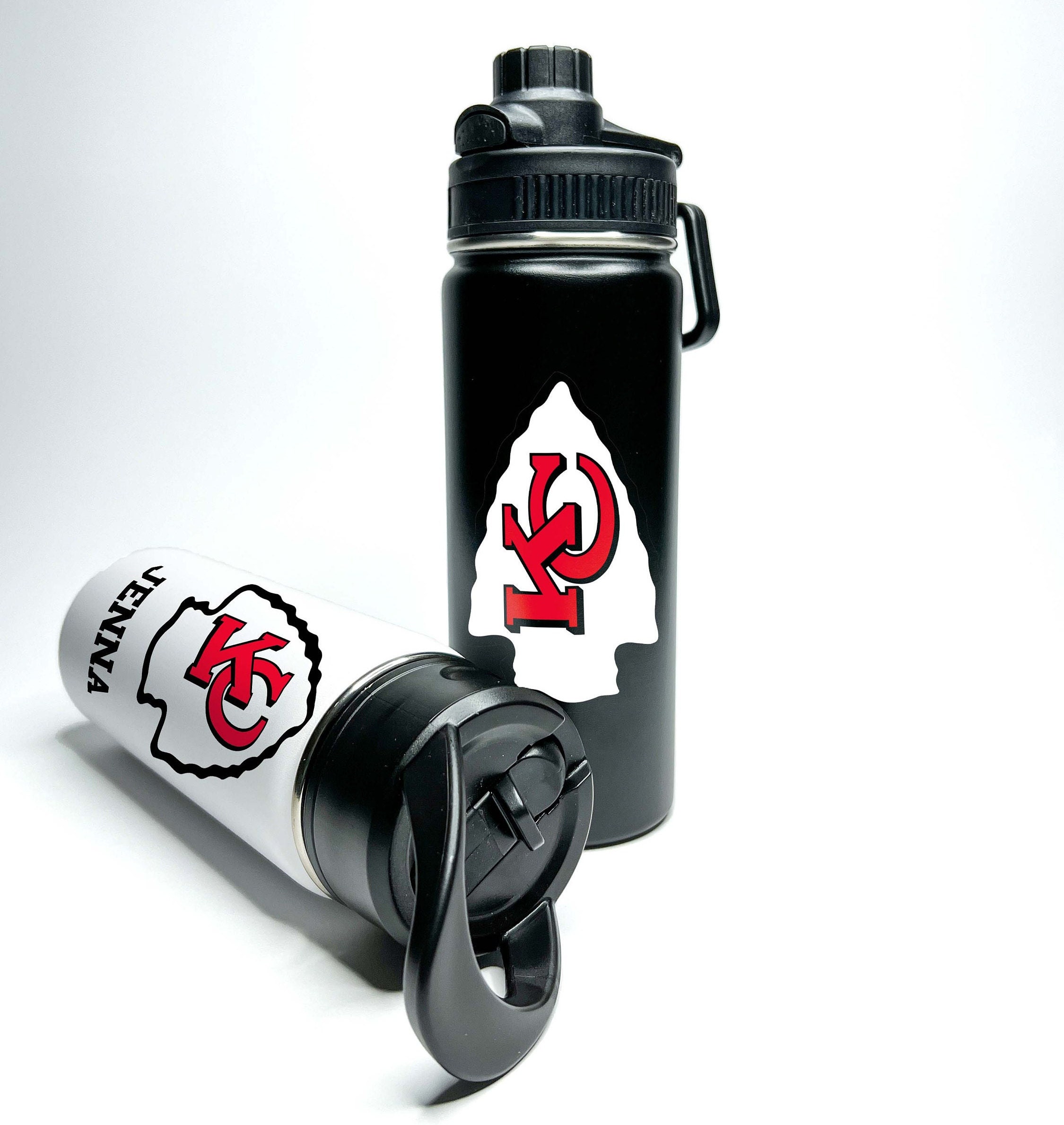 Personalized Name Custom American Pro Football Name Stainless Steel Insulated 18/32oz Hydro Sports Water Bottle, Drinks Keeps Cold 24 Hours