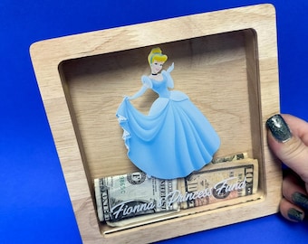 Prinzessin Sparschwein Spardose Stand Mädchen Schlafzimmer Dekor, personalisiert KOSTENLOS, ideales Geschenk - Lehren Sie Sparen mit Stil!