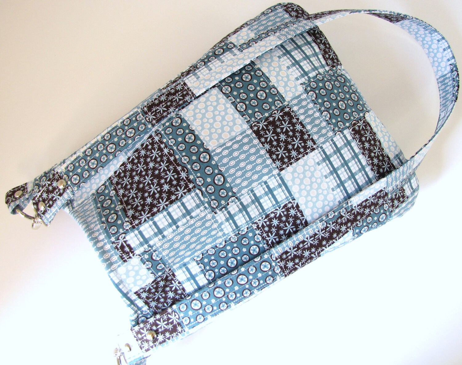 Crossbody Bag Long Strap Sling Bag in Blue Patchwork Design - Etsy