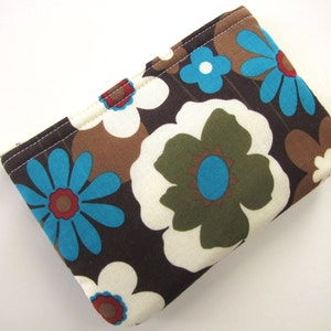Retro Floral Coin Pouch With Zipper