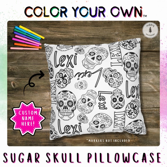 4 Pcs Dinosau Coloing Pillow Case Set Dinosau Coloing