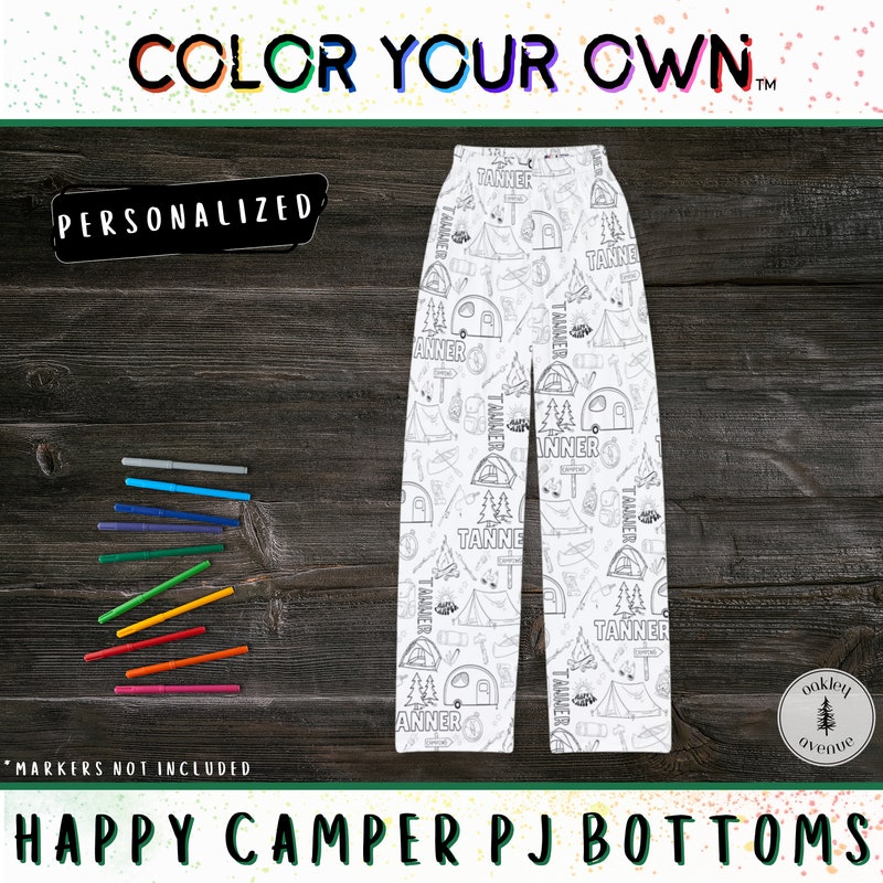 Coloring for a Camp Shirt Etsy